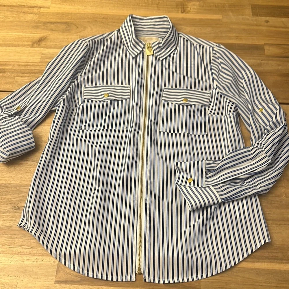 MICHAEL KORS zipper front shirt